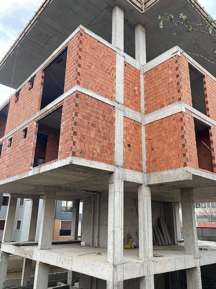 Yasemin Apartmanı | Duvar Örme Uygulaması | Bera Mimarlık